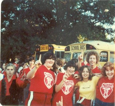 Kim Martin, Martin Goode, Pam Horton, Melody Chapman, Kevin Griffith, Angie Gaa
This was after we made a "One" in marching 1980
