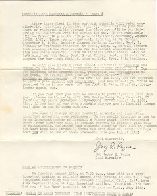 1980 Summer Band Letter
Page 2

